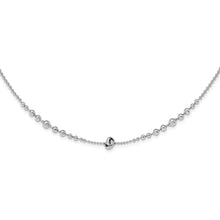 Load image into Gallery viewer, Sterling Silver Rhodium-plated Polished Beaded w/ 2.5in ext. Necklace
