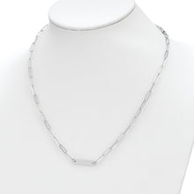 Load image into Gallery viewer, Sterling Silver Rhodium-plated Polished Bar w/ 2in ext. Necklace
