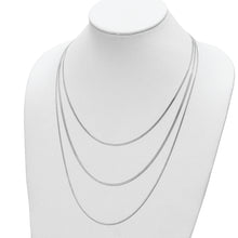 Load image into Gallery viewer, Sterling Silver Rhodium-plated Polished multi-strand w/ 2.75in ext. Necklac

