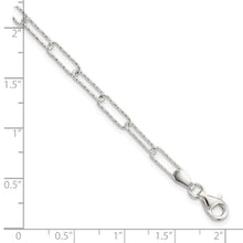 Load image into Gallery viewer, Sterling Silver D/C Fancy Open Link w/.75 in Ext. Bracelet

