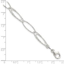 Load image into Gallery viewer, Sterling Silver Polished D/C Fancy Link Bracelet

