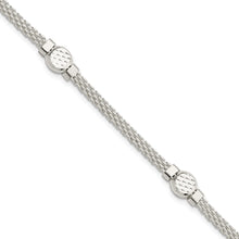 Load image into Gallery viewer, Sterling Silver Mesh Fancy Bracelet
