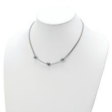 Load image into Gallery viewer, Sterling Silver Rhodium-plated Knotted Mesh w/2in Ext Necklace
