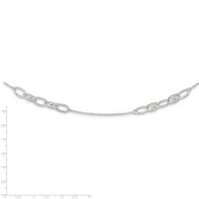 Load image into Gallery viewer, Sterling Silver Hammered Oval w/Beads Necklace
