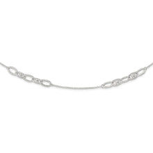 Load image into Gallery viewer, Sterling Silver Hammered Oval w/Beads Necklace
