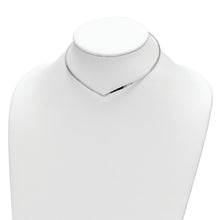 Load image into Gallery viewer, Sterling Silver Rhod. Polished V Cuff Necklace

