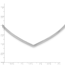 Load image into Gallery viewer, Sterling Silver Rhod. Polished V Cuff Necklace
