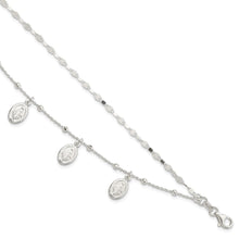 Load image into Gallery viewer, Sterling Silver Dbl Miraculous Medal w/1 in ext. Bracelet
