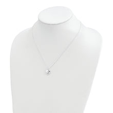Load image into Gallery viewer, Sterling Silver CZ 16in w/2in ext Heart Necklace
