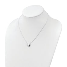 Load image into Gallery viewer, Sterling Silver Polished CZ Love Necklace
