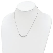 Load image into Gallery viewer, Sterling Silver Rhodium-plated Polished Fancy CZ Necklace
