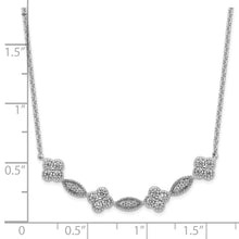 Load image into Gallery viewer, Sterling Silver Rhodium-plated Polished Fancy CZ Necklace
