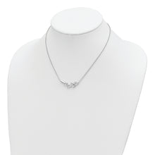 Load image into Gallery viewer, Sterling Silver Rhodium-plated CZ Fancy w/ 2in ext. Necklace
