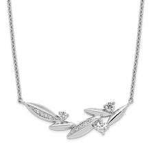 Load image into Gallery viewer, Sterling Silver Rhodium-plated CZ Fancy w/ 2in ext. Necklace
