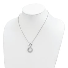 Load image into Gallery viewer, Sterling Silver Rhodium-plated  CZ Intertwined Circles w/2 in ext. Necklace
