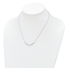 Load image into Gallery viewer, Sterling Silver Rhodium-plated Polished CZ Diamond Shapes 17.75in Necklace
