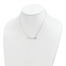 Load image into Gallery viewer, Sterling Silver CZ Dragonfly Bar Necklace
