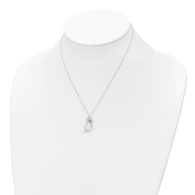 Load image into Gallery viewer, Sterling Silver Rhodium-plated CZ Dog Necklace
