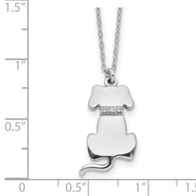 Load image into Gallery viewer, Sterling Silver Rhodium-plated CZ Dog Necklace
