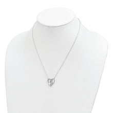 Load image into Gallery viewer, Sterling Silver Rhodium-plated Polished CZ Cats w/2 in ext. Necklace
