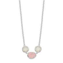 Load image into Gallery viewer, Sterling Silver White &amp; Pink Chalcedony Necklace
