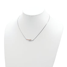 Load image into Gallery viewer, Sterling Silver RH-plate Rose Gold-plated Diamond Bar 16.5in w/1in ext Neck
