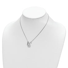 Load image into Gallery viewer, Sterling Silver Rhodium-plated Satin Star/Friends/CZ w/1.5in Ext Necklace
