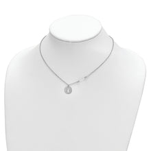Load image into Gallery viewer, Sterling Silver Rhodium-plated Puppy and Bone w/1 in Ext Necklace
