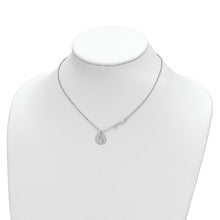 Load image into Gallery viewer, Sterling Silver Rhodium-plated Kitty and Fish w/1 in Ext Necklace
