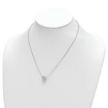 Load image into Gallery viewer, Sterling Silver Rhodium-plated Polish and Lasered Bead 18in Necklace

