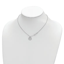 Load image into Gallery viewer, Sterling Silver Rhodium-plated Heart and Infinity w/1 in Ext Necklace
