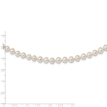 Load image into Gallery viewer, Sterling Silver Rhodium 6-7mm White Freshwater Cultured Pearl Necklace
