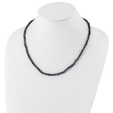 Load image into Gallery viewer, Sterling Silver Rhod-plated 4-5mm Black FWC Pearl Necklace
