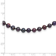 Load image into Gallery viewer, Sterling Silver Rhod-plated 5-6mm Black FWC Pearl Necklace
