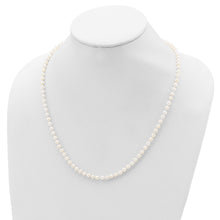 Load image into Gallery viewer, Sterling Silver Rhodium 4-5mm White FWC Pearl Necklace
