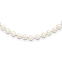Load image into Gallery viewer, Sterling Silver Rhodium 4-5mm White FWC Pearl Necklace
