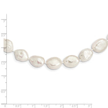 Load image into Gallery viewer, Sterling Silver Rh-plated 11x14mm White Keshi FWC Pearl Necklace
