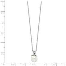 Load image into Gallery viewer, Sterling Silver Rhodium-plated CZ and Glass Bead Necklace

