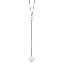Load image into Gallery viewer, Sterling Silver Rose-tone Freshwater Cultured Pearl w/2 in ext. Necklace
