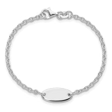 Load image into Gallery viewer, Sterling Silver Polished Childrens 6in ID Bracelet
