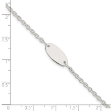 Load image into Gallery viewer, Sterling Silver Polished Childrens 6in ID Bracelet
