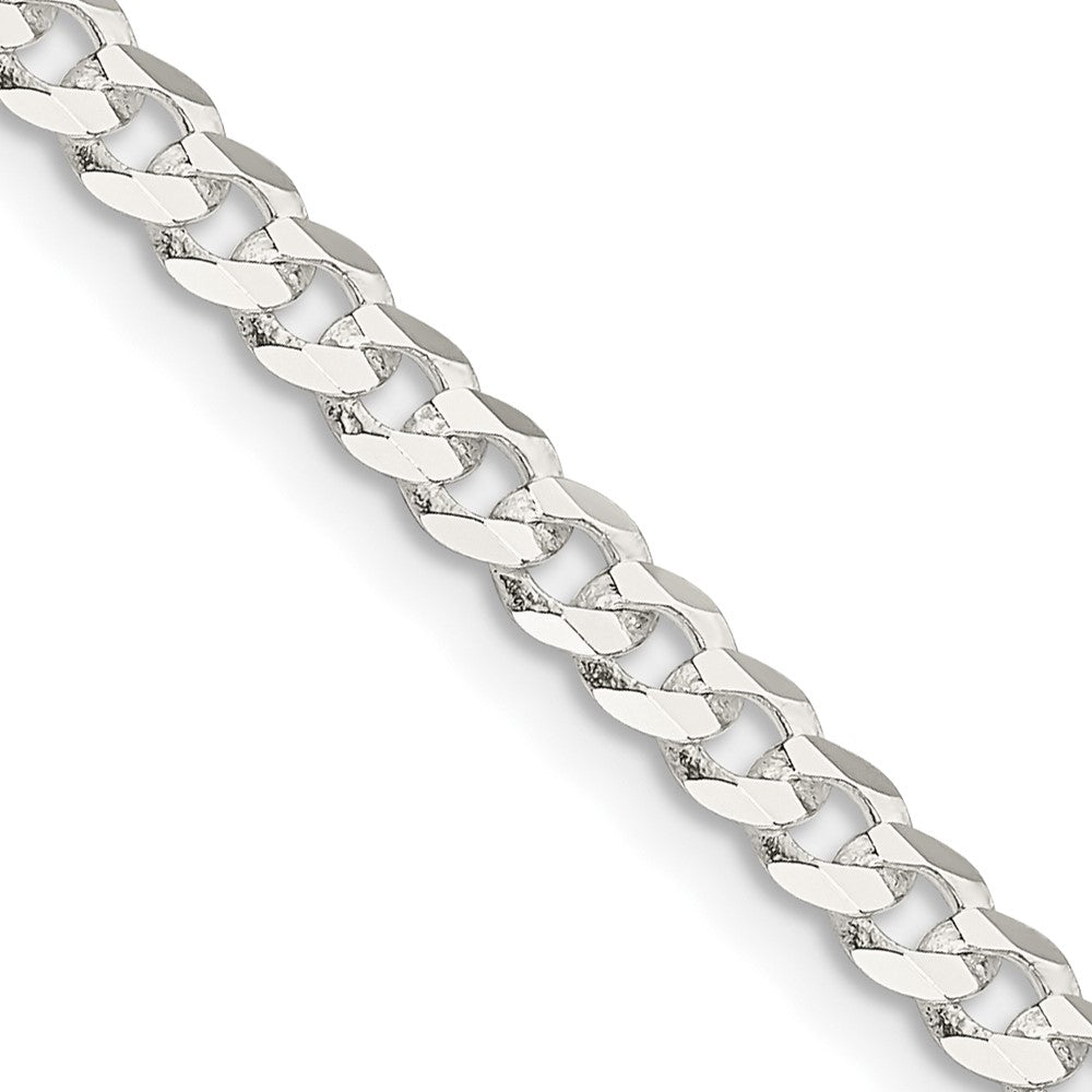 Sterling Silver 3.8mm Flat Curb Chain