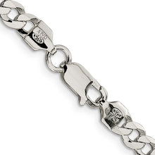 Load image into Gallery viewer, Sterling Silver 5.75mm Flat Curb Chain
