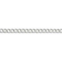 Load image into Gallery viewer, Sterling Silver 4.5mm Semi-solid Flat Curb Chain
