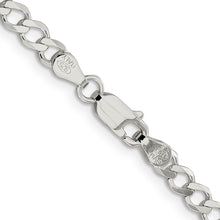 Load image into Gallery viewer, Sterling Silver 4.5mm Semi-solid Flat Curb Chain
