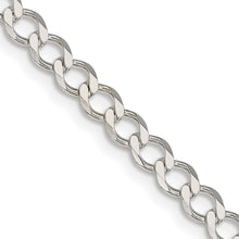 Load image into Gallery viewer, Sterling Silver 4.5mm Semi-solid Flat Curb Chain
