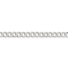 Load image into Gallery viewer, Sterling Silver 5.3mm Semi-solid Flat Curb Chain
