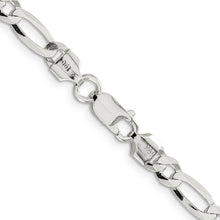 Load image into Gallery viewer, Sterling Silver 5.5mm Lightweight Flat Figaro Chain
