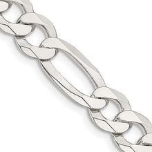 Load image into Gallery viewer, Sterling Silver 8.5mm Lightweight Flat Figaro Chain
