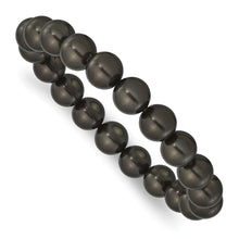 Load image into Gallery viewer, Majestik 10-11mm Black Imitation Shell Pearl Stretch Bracelet
